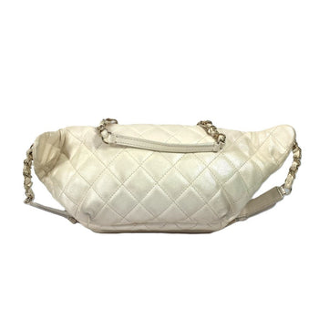 Chanel Sling Bag As0556 Leather Champagne Gold Bags, Waist Bags, 2-Way Bags, Handbags Cc Coco Mark