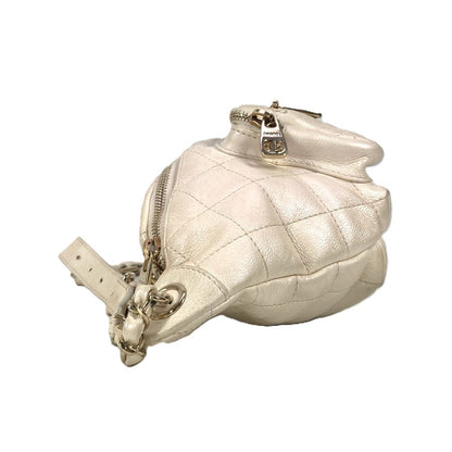 Chanel Sling Bag As0556 Leather Champagne Gold Bags, Waist Bags, 2-Way Bags, Handbags Cc Coco Mark