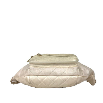 Chanel Sling Bag As0556 Leather Champagne Gold Bags, Waist Bags, 2-Way Bags, Handbags Cc Coco Mark