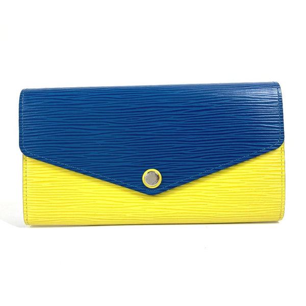 Louis Vuitton Long Wallet Purse M60528 Epi Leather Blue Epi Portefeuille Sara