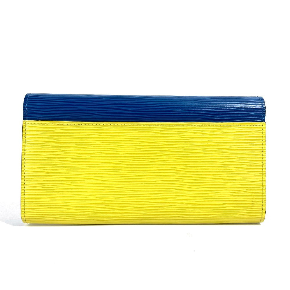 Louis Vuitton Long Wallet Purse M60528 Epi Leather Blue Epi Portefeuille Sara