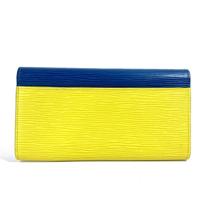 Louis Vuitton Long Wallet Purse M60528 Epi Leather Blue Epi Portefeuille Sara