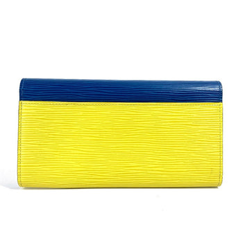 Louis Vuitton Long Wallet Purse M60528 Epi Leather Blue Epi Portefeuille Sara