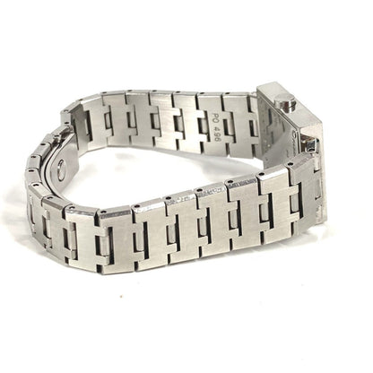 Bvlgari Watches Quartz Sq22Ss Stainless Steel Silver Square Quadlard Black Dial Women