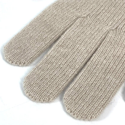 Chanel Gloves Cashmere Beige Cc Coco Mark Logo Women