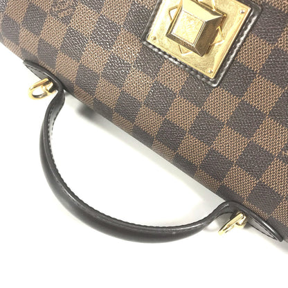 Louis Vuitton Handbag N41168 Damier Canvas Brown Damier Bergamo Mm Women