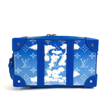 Louis Vuitton Shoulder Bag M45432 Leather Blue Monogram Clouds Soft Trunk Wallet