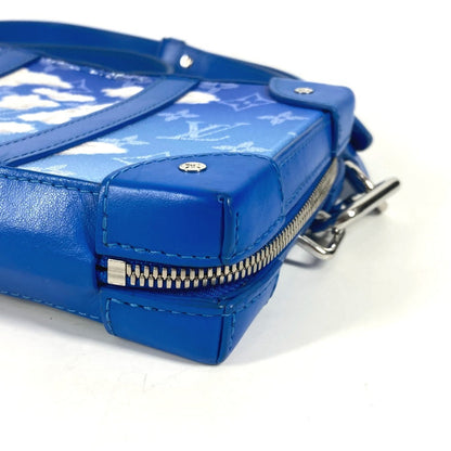 Louis Vuitton Shoulder Bag M45432 Leather Blue Monogram Clouds Soft Trunk Wallet