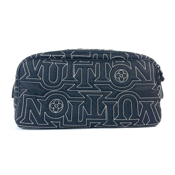 Louis Vuitton Clutch Bag M21435 Nylon Black Lv Snow Collection Dopp Kit Mens