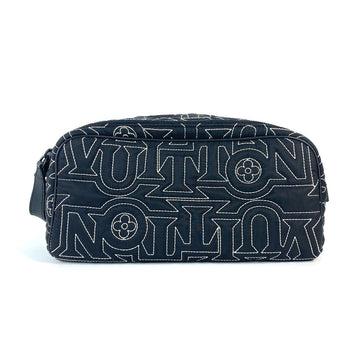 Louis Vuitton Clutch Bag M21435 Nylon Black Lv Snow Collection Dopp Kit Mens