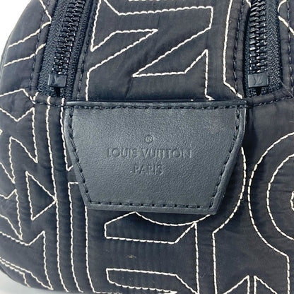 Louis Vuitton Clutch Bag M21435 Nylon Black Lv Snow Collection Dopp Kit Mens
