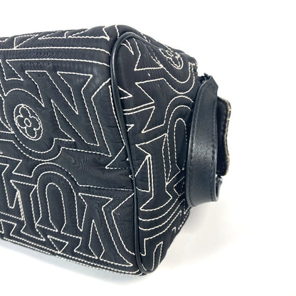 Louis Vuitton Clutch Bag M21435 Nylon Black Lv Snow Collection Dopp Kit Mens