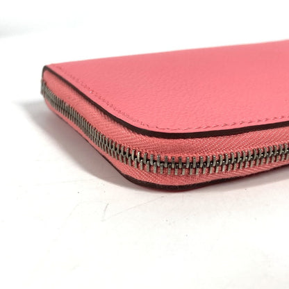 Hermes Coin Case Leather Pink Zip Angor Women