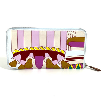 Hermes Long Wallet Purse Swift Multicolor Azap Long Silk In Long La Patisserie Unisex(Unisex)