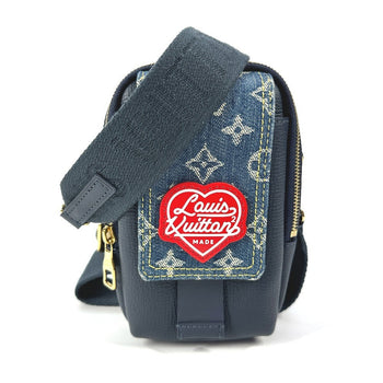 Louis Vuitton Shoulder Bag M81060 Denim, Leather Blue Monogram Denim Nigo Collaboration Double