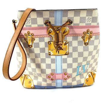 Louis Vuitton Shoulder Bag N41066 Damier Azur Canvas White Damier Azur Summer Trunk Neonoe