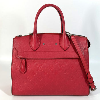 Louis Vuitton Handbag M42711 Monogram Ann Platt Leather Red Type Monogram Ann Platt Ponneuf Mm