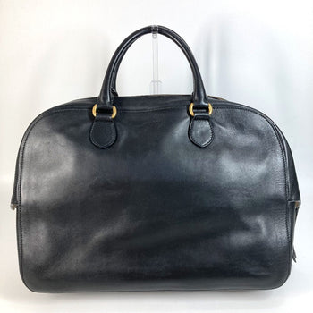 Gucci Boston Duffel Bag 450999 Leather Black Business Bag Snake Logo Snake