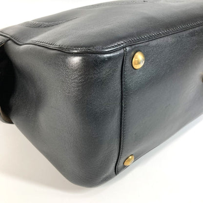 Gucci Boston Duffel Bag 450999 Leather Black Business Bag Snake Logo Snake