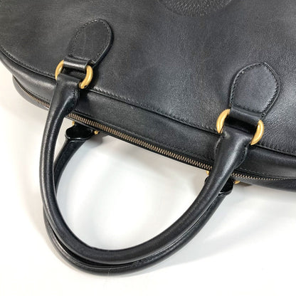 Gucci Boston Duffel Bag 450999 Leather Black Business Bag Snake Logo Snake