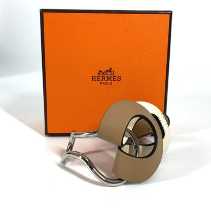 Hermes Bracelet Swift Beige Vilvort Line Logo Bicolor T2