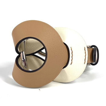 Hermes Bracelet Swift Beige Vilvort Line Logo Bicolor T2