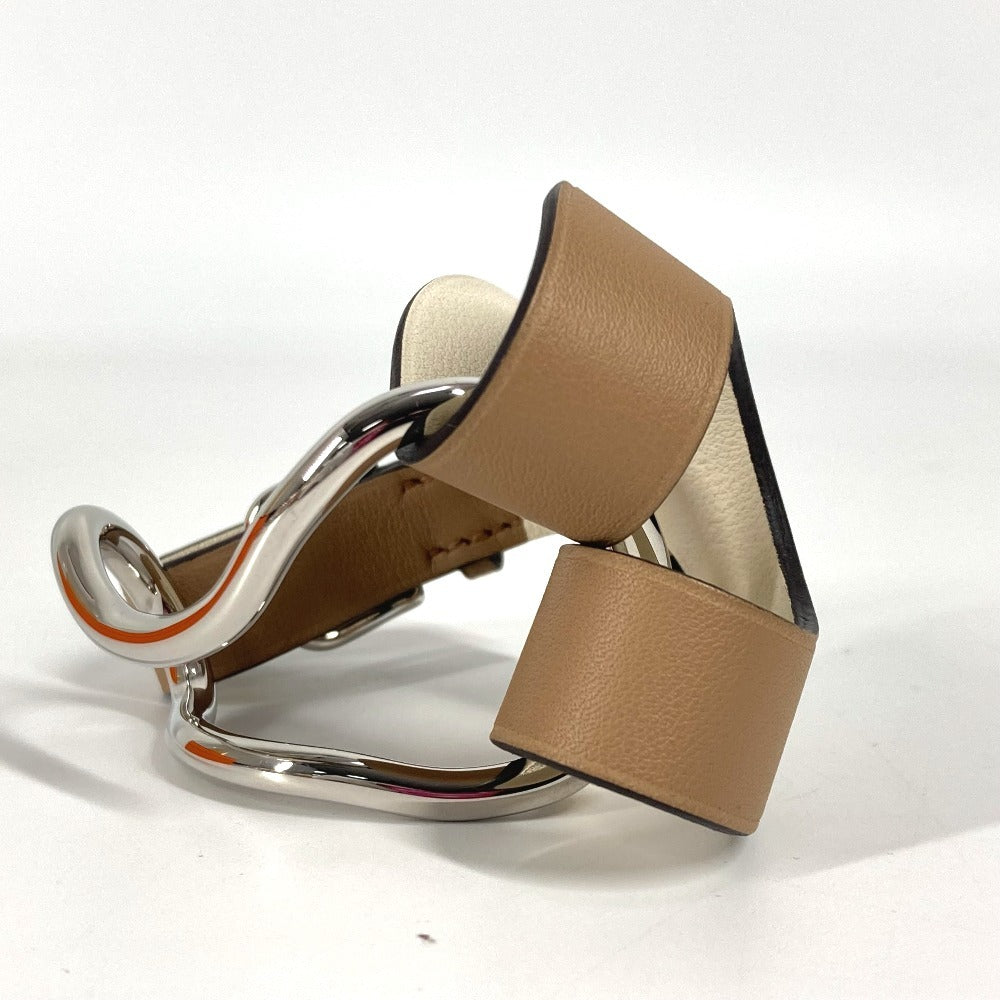 Hermes Bracelet Swift Beige Vilvort Line Logo Bicolor T2