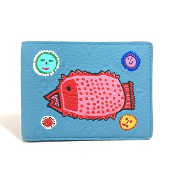 Louis Vuitton Folded Wallet M82087 Taurillon Clemence Leather Blue Yayoi Kusama Lvxyk Portefeuille