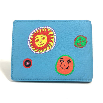 Louis Vuitton Folded Wallet M82087 Taurillon Clemence Leather Blue Yayoi Kusama Lvxyk Portefeuille