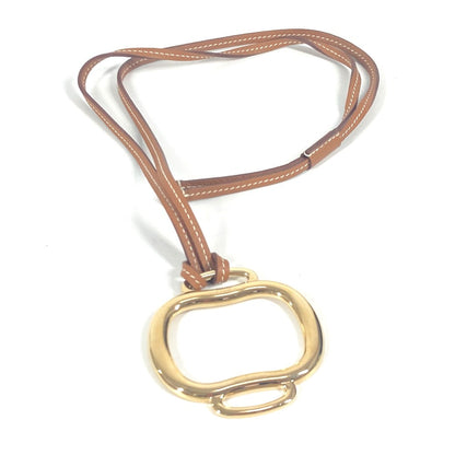 Hermes Necklace Metal, Leather Gold Bookluri