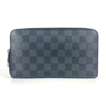 Louis Vuitton Long Wallet Purse N63077 Damier Grafitto Canvas Black Damier Grafitte Zippy Organizer