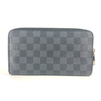 Louis Vuitton Long Wallet Purse N63077 Damier Grafitto Canvas Black Damier Grafitte Zippy Organizer