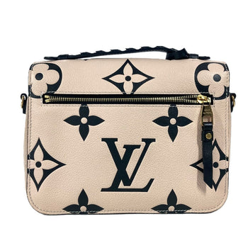 Louis Vuitton Handbag M45384 Monogram Ann Platt Leather Beige Lv Crafty Monogram Empreinte Pochette