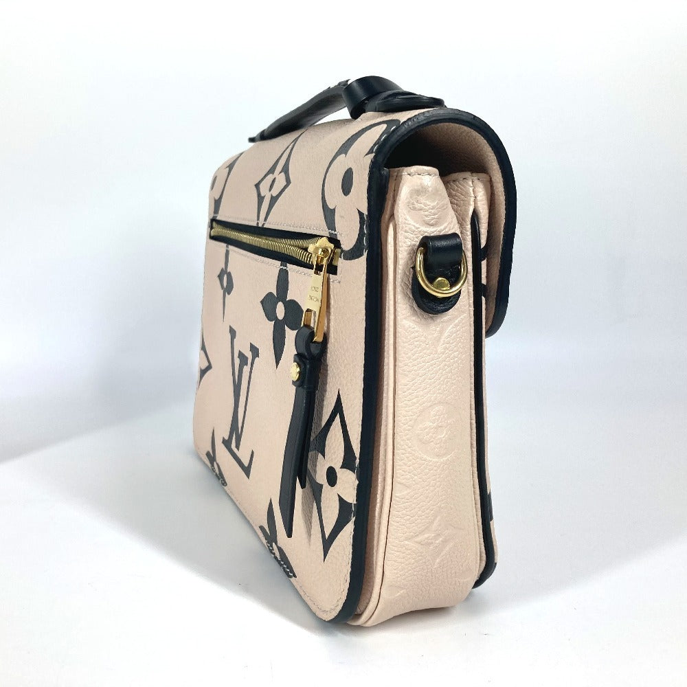 Louis Vuitton Handbag M45384 Monogram Ann Platt Leather Beige Lv Crafty Monogram Empreinte Pochette