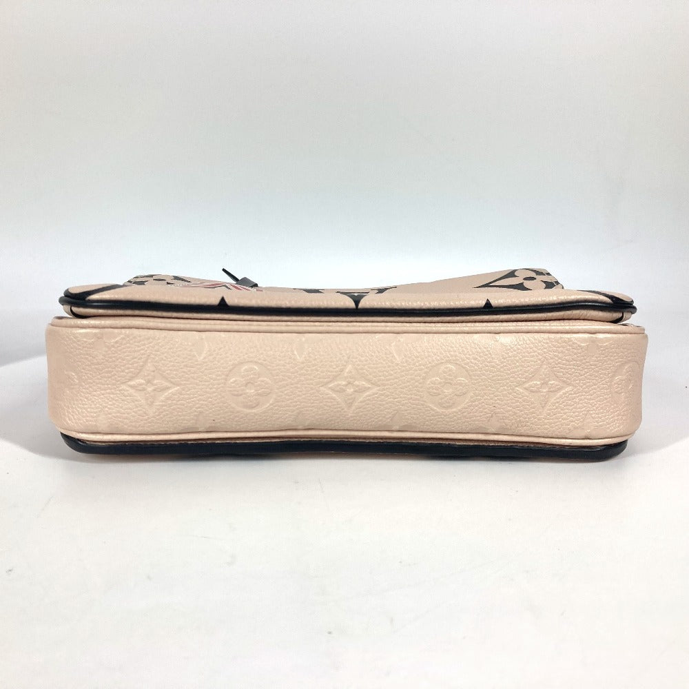 Louis Vuitton Handbag M45384 Monogram Ann Platt Leather Beige Lv Crafty Monogram Empreinte Pochette