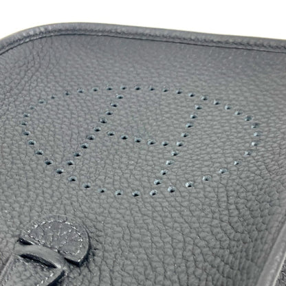 Hermes Shoulder Bag Taurillon Clemence Black Long Evelyn Tpm Amazone Unisex(Unisex)