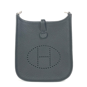 Hermes Shoulder Bag Taurillon Clemence Black Long Evelyn Tpm Amazone Unisex(Unisex)