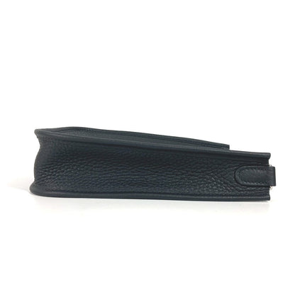 Hermes Shoulder Bag Taurillon Clemence Black Long Evelyn Tpm Amazone Unisex(Unisex)