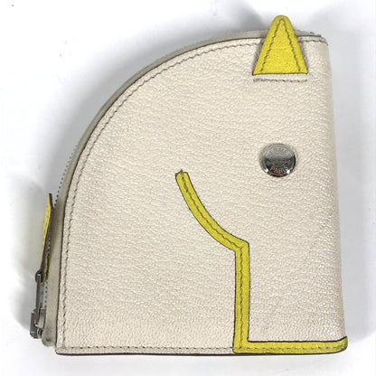 Hermes Coin Case Shave White Paddock Cheval Horse Women