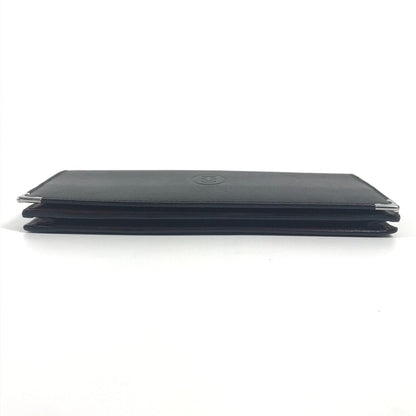Cartier Long Wallet Purse Leather Black Must Line Logo Mens(Unisex)