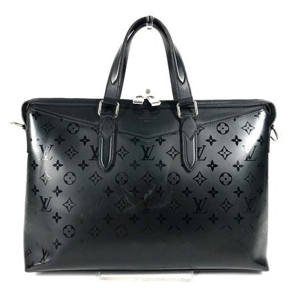 Louis Vuitton Business Bag M40529 Leather Black Monogram Illusion Briefcase