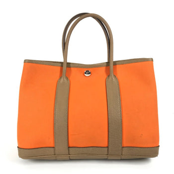 Hermes Handbag Toile Officier, Negonda Orange Garden Party Tpm