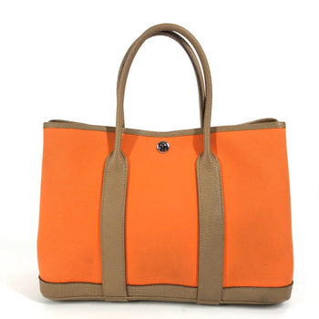 Hermes Handbag Toile Officier, Negonda Orange Garden Party Tpm