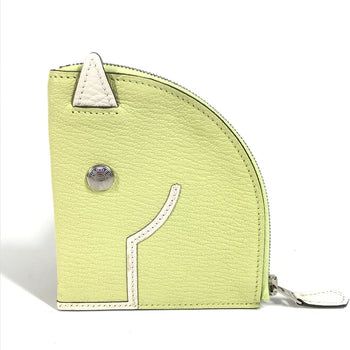 Hermes Coin Case Shave Yellow Horse Cheval Paddock Women