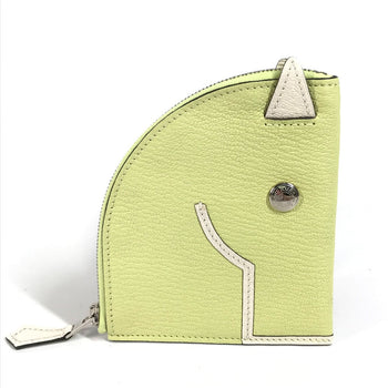 Hermes Coin Case Shave Yellow Horse Cheval Paddock Women