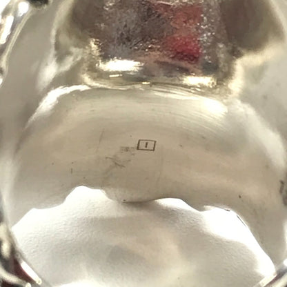 Gucci Ring Sv925 Silver Lion Animal Lion Head With Redstone 13