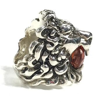 Gucci Ring Sv925 Silver Lion Animal Lion Head With Redstone 13
