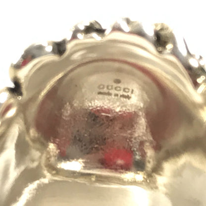 Gucci Ring Sv925 Silver Lion Animal Lion Head With Redstone 13