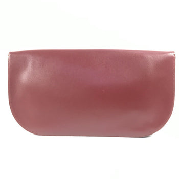 Cartier Clutch Bag Leather Bordeaux Must Line Logo Women