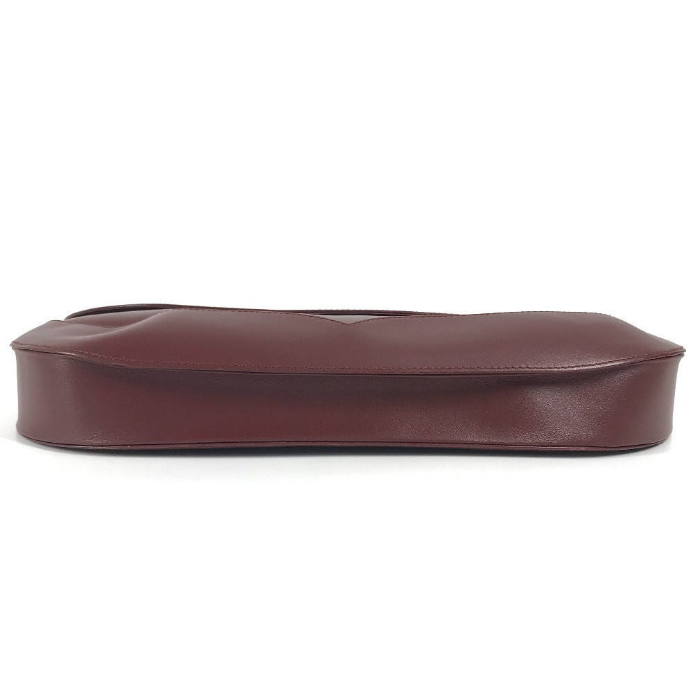 Cartier Clutch Bag Leather Bordeaux Must Line Logo Women
